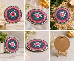 Handmade Mandala Mirror Art Coaster / Wall Decor -
