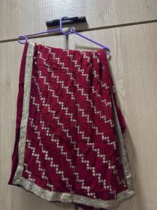 Maroon embroidered Sharara set