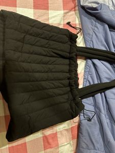 Black Puffer Tote Bag