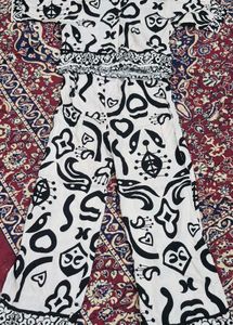 Unique Black &amp; White Printed Co-ord Set