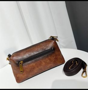 Vintage Embossed Leather Shoulder Bag