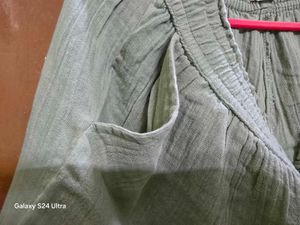 Light Green Crinkle Palazzos