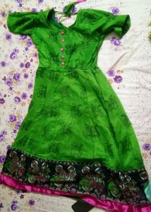 kalamkari anarkali stiched suit with pant no dupat