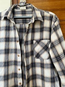 Oversized Cozy Plaid Flannel t Shirt