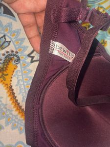 Plum Padded Strapless Underwire Bra