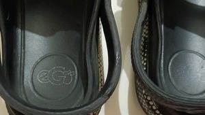 Black Clog-Style Sandals