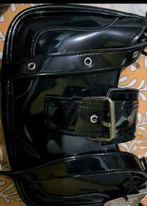 Chic Black Patent Shoulder Bag