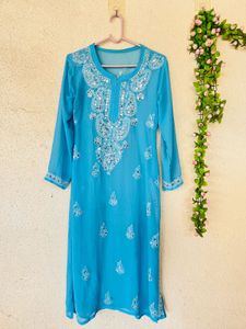 Beautiful Blue Embellished Kurta