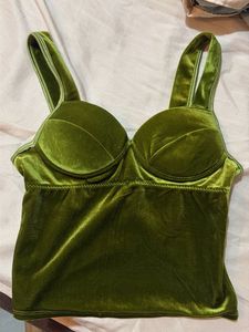 Velvet Bustier Crop Top