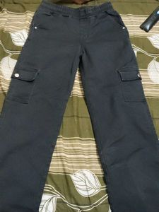 Black cargo jeans