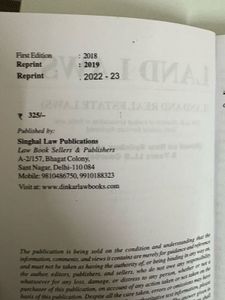 Singhal's Land And Real Estate Law Book