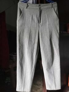 Gray Straight Leg Trousers