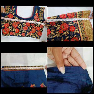 🇳🇿💫🎀Embroidered Blue &amp; Red Lehenga Choli Set