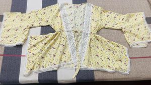 Yellow Floral Kimono Style Top