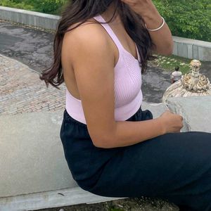 Pink Ribbed Bralette