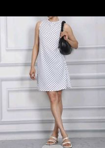 Chic Polka Dot Sleeveless Mini Dress