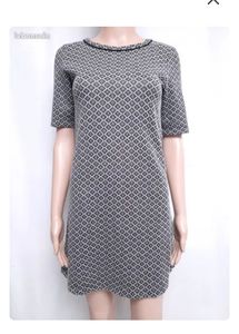 Stradivarius Chic Black &amp; White Patterned Dress