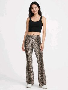 Leopard Print Flare Pants