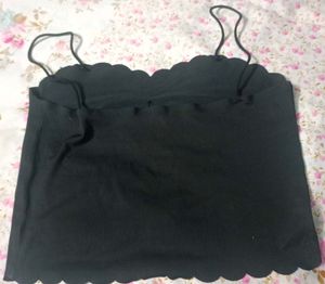 Black Scallop Bralette