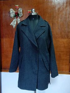 Elegant Grey zip  Coat