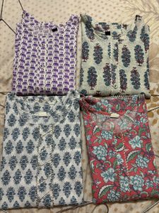 Set of 4 Beautiful Printed short kurtis