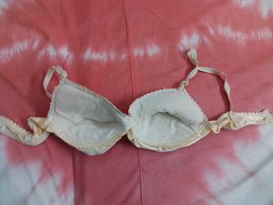 Elegant Cream Lace Trim Bra