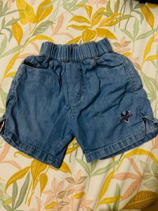 Unisex Blue Denim Shorts