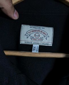 Classic Black Button-Up Work Shirt / size- 46,31
