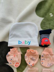 Baby Hat, Socks, and Mittens Set