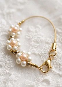Set of 5 Pearl Flower Embellishments