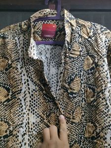 Mens Snake Print Shirt