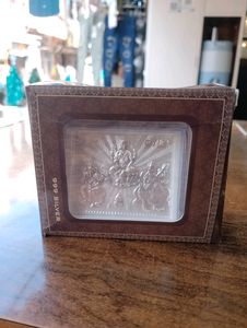 Laxmiji Ganeshji Saraswati Frame Pure Silver 999