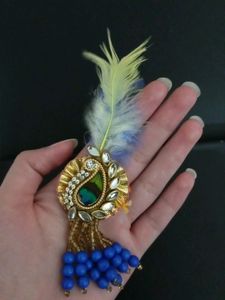 Ladoo Gopal Ji Ornament Brooch - Blue Colour