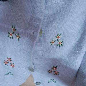 lavender cardigan