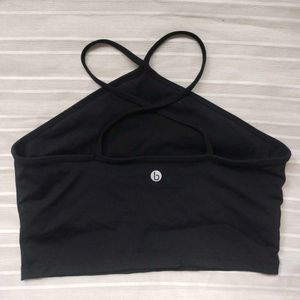 Black Halter Crop Top
