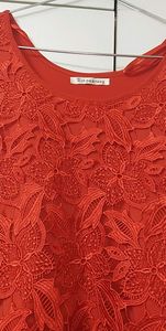 Chic Red Lace Dress