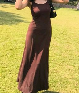 savana Chic Brown Midi Dress Co-ord Set