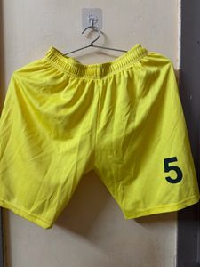 yellow jersey with shorts