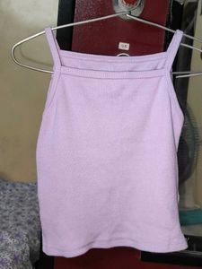 Light Purple Ribbed Tank Top