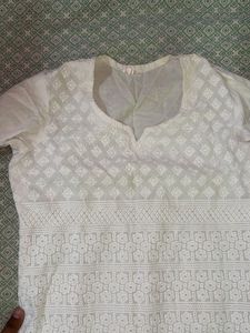 White Chikankari Kurta
