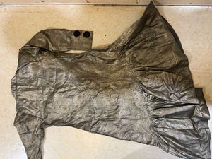 Metallic Gold Ruffle Dress