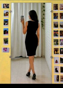MANGO Black Mini Bodycon Dress