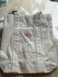 newTira jute Casual 'Love' Tote Bag with pouch