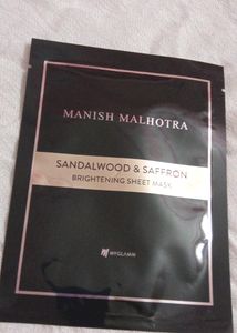 Manish Malhotra Sandalwood & saffron  Sheet Mask
