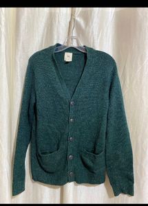 H&amp;M Cozy Green V-Neck Cardigan