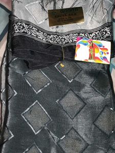 Gagan Creation Silver Silk Saree