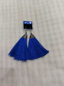 Royal Blue Tassel Earrings