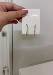 Sparkling Golden Hoop Earrings