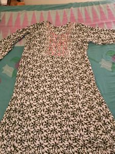 Embroidered Cotton Kurta