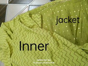 Elegant Lime Green Kurta amd jacket Set